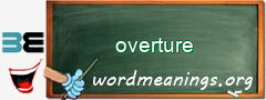 WordMeaning blackboard for overture